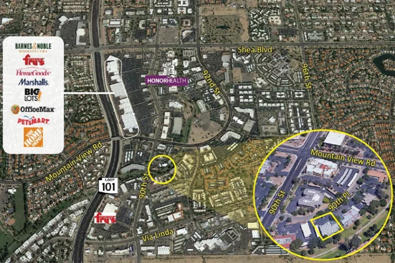 GuyCor RFG Scottsdale Office for Rent Area Map 90th & Shea Blvd.