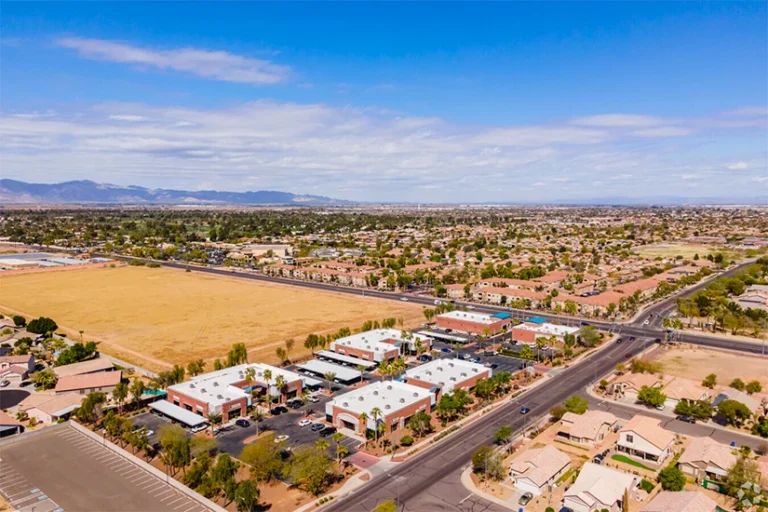 GuyCor Palm Desert Plaza 12725WIndianSchoolRd Avondale Commercial Space For Lease Arial